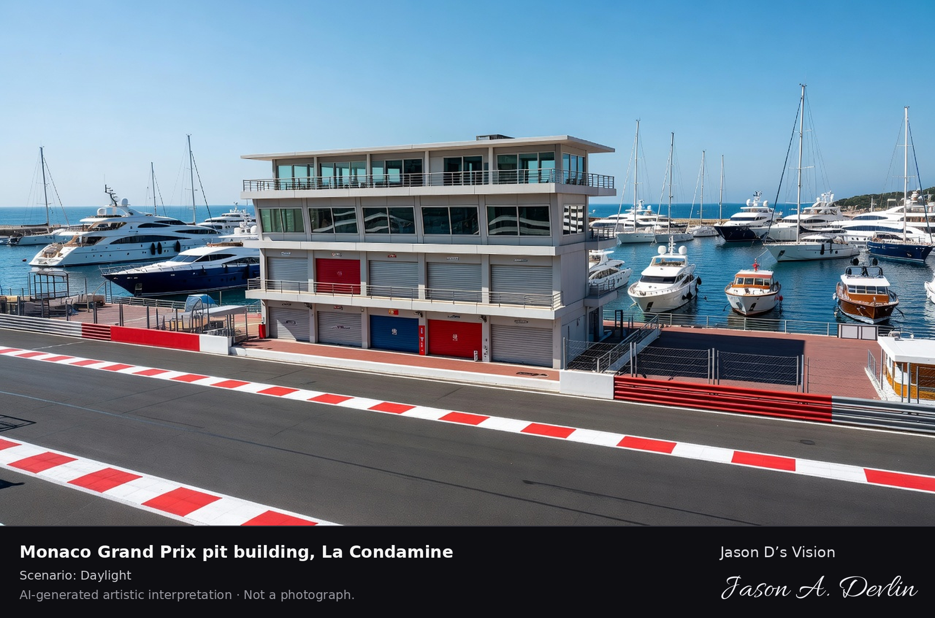 Monaco Grand Prix pit building, La Condamine